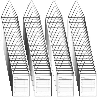 Imagem de 50 peças de suportes de bilhete de trabalho, mangas transparentes para fichário de ordem de trabalho 22 x 30,5 cm, mangas suspensas de plástico para escrever e reutilizáveis, bolsos apagáveis a seco