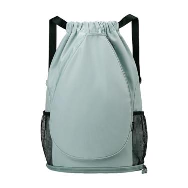 Imagem de YIJU Mochila de tênis, bolsa para tênis, presente, equipamento esportivo, mochila para raquete de badminton, bolsa para viagens, bolas e acessórios de, Azul Claro