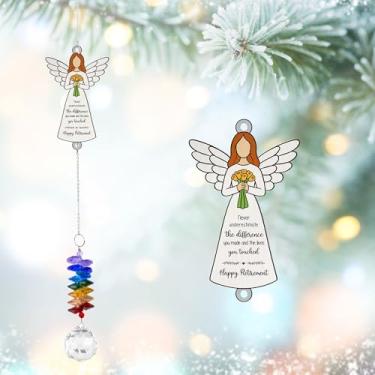 Imagem de GIFTELIX Enfeites de Natal - Enfeite de aposentadoria - Lembrança de anjo para presente de aniversário de aposentadoria para mulheres - Presentes aposentados para colegas de trabalho amigos - Criador