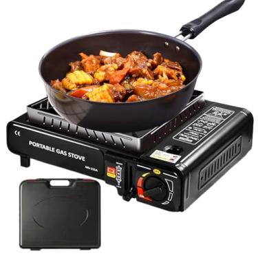 Imagem de Fogão de cozinha para acampamento, fogão de acampamento portátil | Fogão de ignição piezo de controle de calor fácil, ferramentas de cozinha para churrasco, caminhadas, mochila, quintal, casa