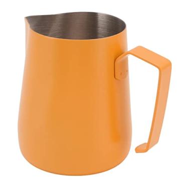 Imagem de Copo de espumador de leite, design de uma peça, espumador de leite de grau alimentício, bico de águia, 450 ml, copo de espumador de café versátil (laranja)