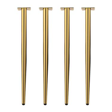 Imagem de AGHXYSQ 4 peças de pernas, pés de metal cônico vertical, pernas de armário, pernas de mesa de metal, pés de suporte diyniture, pé de substituição, para mesa de centro, cadeira, sofás (12 cm/4,7 pol