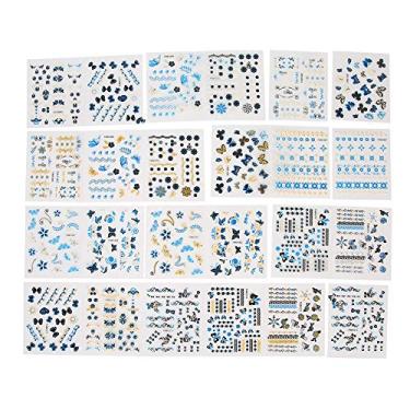 Imagem de Adesivos 3d para arte em unhas, decorações autoadesivas para manicure, decoração estilosa de unhas para casa, salão de beleza, material para animais de estimação, 24 peças, 5x6.5cm