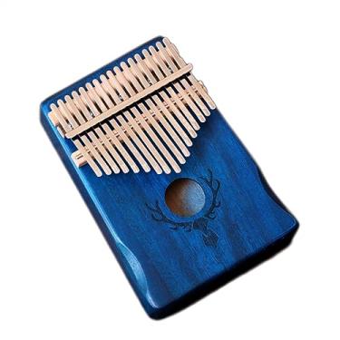 Imagem de Piano portátil de 17 teclas de polegar calimba de mogno sólido com martelo de afinação para adultos (cor: 01)