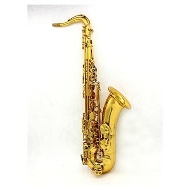 Imagem de Conjunto de saxofone profissional para afinação de saxofone tenor laca metal latão instrumento musical com acessórios de capa, saxofone estudantil