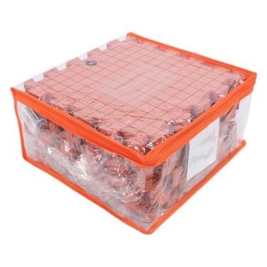 Imagem de KUIDAMOS Tapetes de Bloqueio de tricô Linhas de Grade Profissionais Placas de Intertravamento de Espuma Com Pinos Em T para Projetos de tricô e crochê, Vermelho Tijolo, 9 Peças