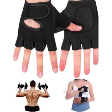 Imagem de Luva Academia Esporte Treino Musculação Exercícios Neoprene Ajustável Unissex P-GG (G)
