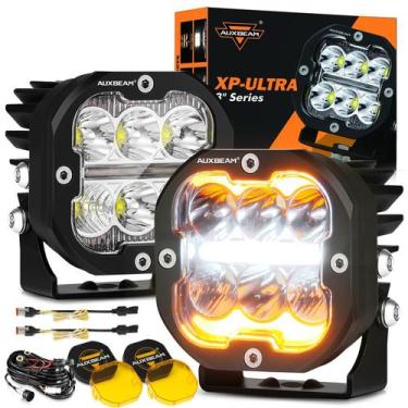 Imagem de LED Pod Auxbeam XP-Ultra Serie de 3 pulgadas con DRL y Señal de Giro