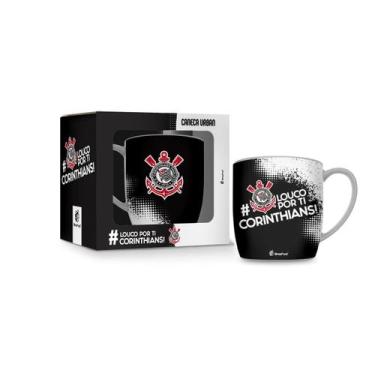 Imagem de Caneca porcelana urban 300ml times - corinthians 3 - Brasfoot