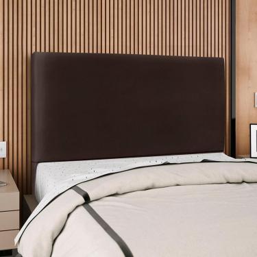 Imagem de Cabeceira Casal 140 Cm Com Frame Luna Corino Marrom Artte Marrom