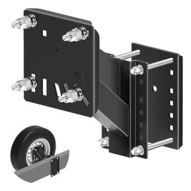 Imagem de Foozet Suporte de montagem de pneu sobressalente de reboque, suporte de pneu sobressalente resistente para barco e trailer, serve para rodas de 5, 6 e 8 pinos em rodas de 4,5 polegadas, 4,75 polegadas