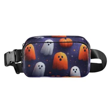 Imagem de CEBUGI Pochetes de caminhada para homens e mulheres, moda Halloween Boo resistente à água com cinto ajustável para treino, viagem, corrida