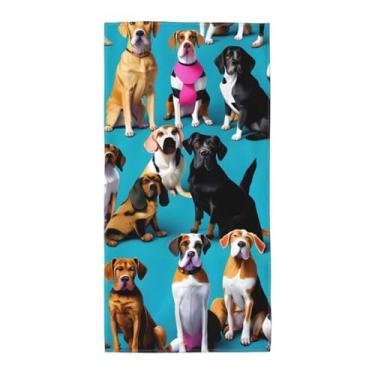 Imagem de SKKNT Muitos padrões Beagle Toalha portátil com impressão confortável toalhas de banho praia piscina viagem academia reutilizável ecológica