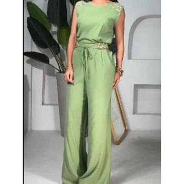 Imagem de CONJUNTO CALÇA PANTALONA E CAMISETA TSHIRT REGATA ALFAIATARIA-Feminino