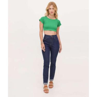 Imagem de Calça Jeans Feminina Cigarrete Barra Dobrada-75086 - Ecxo Jeans, 40, J