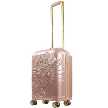 Imagem de FUL Disney Mickey Mouse 21 polegadas Bagagem de rolamento, mala de transporte moldada com rodas, ouro rosa, Ouro rosa, Mala de rolamento Mickey Mouse Disney, mala de transporte moldada com rodas