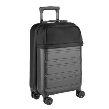 Imagem de Easy Travel Mala de Viagem Pequena 35L com Rodas 360°, Carrinho em Aço, Abertura Frontal, ABS e Poliéster