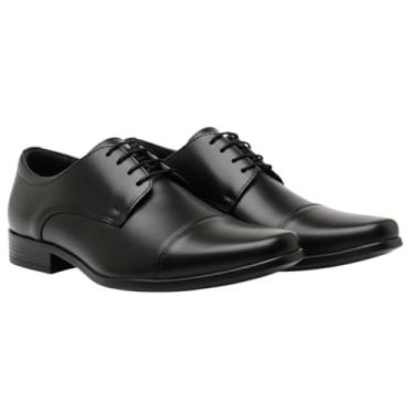 Imagem de Sapato Social Masculino Bico Fino Clássico Elegante com Cadarço (Preto, BR, Adulto, Numérico, 39)