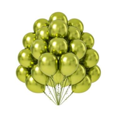 Imagem de Balões Metálicos Prata Dourado Roxo 12 10 5 Polegadas Decorações Para 