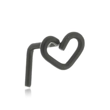 Imagem de Piercing Nariz Coração em Aço Inox Antialérgico - Delicado e Top para Nostril