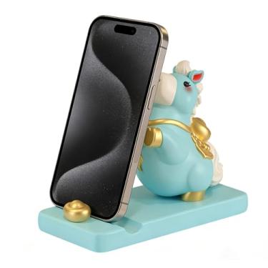 Imagem de Suporte para Telemóvel para Secretária | Suporte com Design de Cavalo | Apoio para Secretária com Símbolo de Prosperidade - para Raparigas Adolescentes Crianças Mulheres Tablet Casa