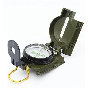 Imagem de Bússola de mira multifuncional com clinômetro – ferramenta de navegação impermeável durável com mostrador luminoso e régua para caminhadas, acampamento, trekking