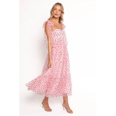 Imagem de Petal & Pup Vestido midi Floret com corações vermelhos, Corações vermelhos, GG