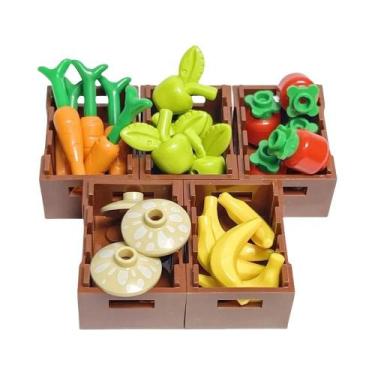 Imagem de Blocos De Montar De Frutos Do Mar, Carnes, Vegetais, Frutas E Sobremes