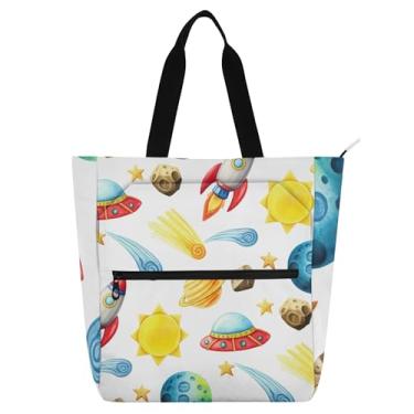 Imagem de Linda bolsa feminina espaço aquarela para trabalho lona praia livro bolsa zíper bolsas professores livro amante presente