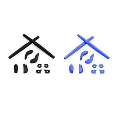 Imagem de Kits de borracha de substituição para óculos Oakley Juliet preto e azul escuro