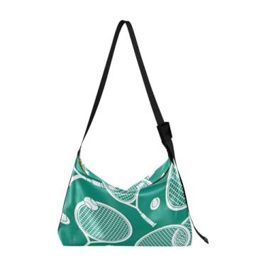 Imagem de GAIGEO Bolsa tiracolo grande de pele de zebra preta e branca, bolsa tiracolo de couro grande, bolsa tiracolo feminina de couro, Silhuetas brancas com tema esportivo, One Size