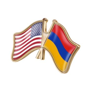 Imagem de QTAOEIONG Bandeiras dos Estados Unidos, EUA, América, EUA e muitos outros países, broche de liga de amizade com cruz, 1.3x0.9inch/32x23mm, Metal, Sem Pedra Preciosa