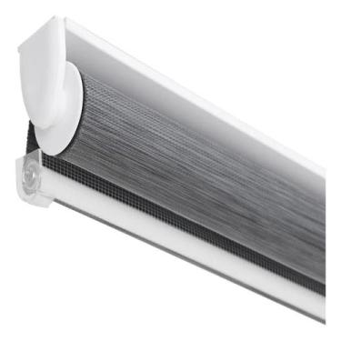 Imagem de Persiana Zebra Rolo Dupla 120x160 Grafite Linho - Evolux