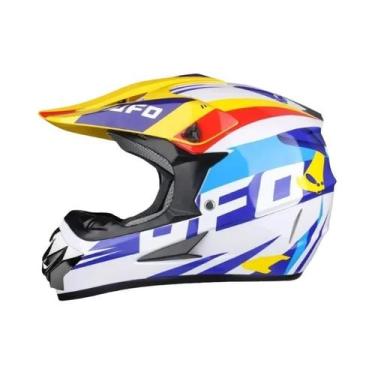 Imagem de Capacete De Motocicleta Profissional Off-road DOT Para Adultos E Crian