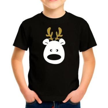 Imagem de Camisa Camiseta Infantil Juvenil Para Menino Menina Natal Rena Natalin