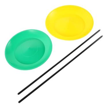 Imagem de ibasenice 2pcs Juggling Spinning Plates with Sticks for Beginners and Easy to Use Circus for Games Performances and Training