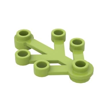 Imagem de Classic Building Bulk Pieces Tree Leaves 4x3, 100 Piece Green Tree Limbs/Leaves Parts and Pieces, Compatible with Lego 2423(Colour:Lime)