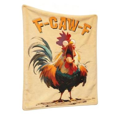 Imagem de Manta Engraçada de Arremesso,Cobertor De Galinha Macio E Quente | Manta Macia de Galo para Sofá,para Sofá Quarto Sala de Estar Casa de Campo Escritório Homens Mulheres