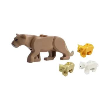 Imagem de Conjunto De Blocos De Montar De Animais: Cabra, Elefante, Urso, Crocod