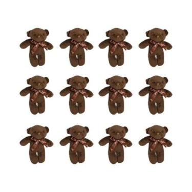 Imagem de Chaveiro De Pelúcia Mini Urso Colorido 6 12pcs Boneco De Pelúcia Pinge