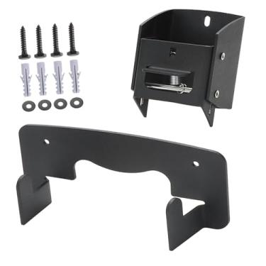 Imagem de predolo Suporte para Carrinho de Mão, e Compacto, em Metal, com Trava de Elevação por Mola e Parafusos para Montagem na Parede.