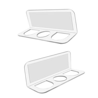 Imagem de DimyFew Suporte de parede para escova de cabelo em acrílico, com 2 unidades, ideal para guardar pentes e navalhas.