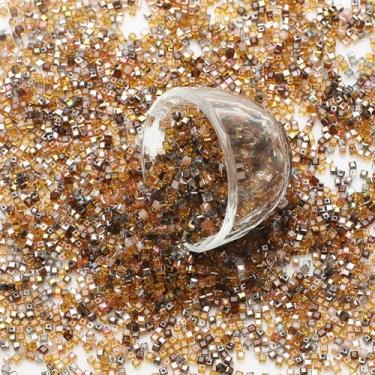 Imagem de YDJIANCAI 100 peças de contas de vidro de cristal cubo quadrado contas de vidro a granel para pulseira, brinco, colar, faça você mesmo, colar de artesanato, brinco para fabricação de joias (tamanho: 3