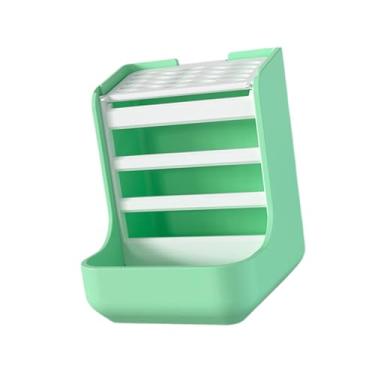 Imagem de WeiLaiKeQi Suporte para feno para coelhos e pequenos animais, fácil de instalar, dispensador de feno para coelhos e porquinhos-da-índia, Verde
