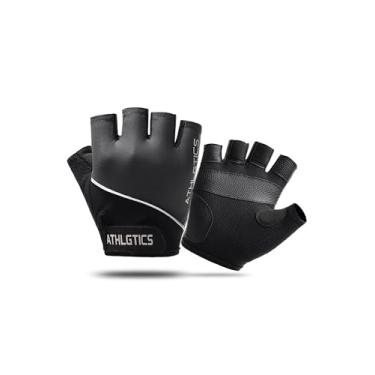 Imagem de Luvas de levantamento de peso, proteção total da palma da mão, luvas de treino para academia, ciclismo, exercícios, respiráveis, superleves para homens e mulheres, tamanho pequeno, preto