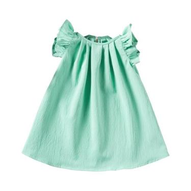 Imagem de Vestidos Casuais Coreanos Para Meninas De Verão 0-5 Anos, Vestido Sem 