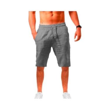 Imagem de Shorts De Verão Para Homens Leves E Respiráveis Com Cintura Elástica E