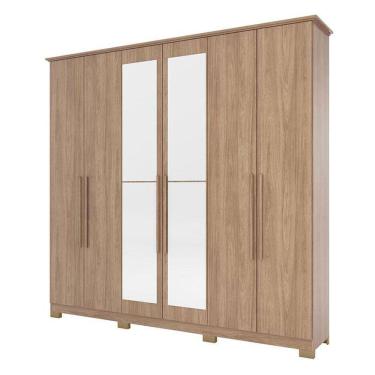 Imagem de Guarda Roupa Casal Colin Jequitibá Brilho com Espelho - Henn