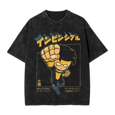 Imagem de Camiseta Masculina Retrô Invencível Com Estampa De Desenho Animado Lav