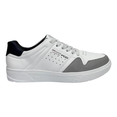 Imagem de Sapatênis Pegada Casual Masculino 172502 Branco/Cinza-Masculino